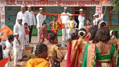 Photo of टाळ मृदंगाच्या गजरात जि.प. शाळा कुगांव येथील विद्यार्थ्यांचा “दिंडी उत्सव” संपन्न