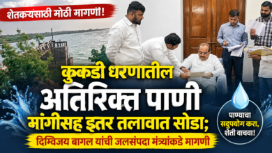 Photo of कुकडी धरणातील अतिरिक्त पाणी मांगीसह इतर तलावात सोडा; दिग्विजय बागल यांची जलसंपदा मंत्र्यांकडे मागणी
